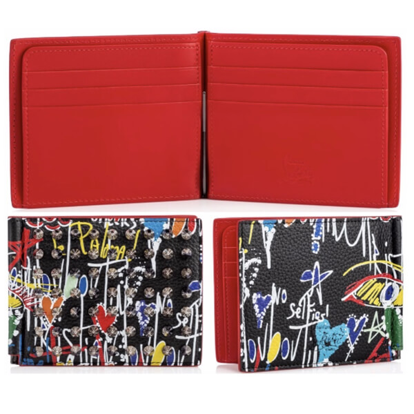 ルブタン 財布 コピー Clipsos マネークリップ スパイク折りたたみ財布 8072101