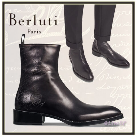 19AW★ベルルッティ★ベルルッティ コピー カリグラフィ Caractere Instinct レザーブーツ 9012507