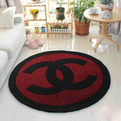 高級ブランド！シャネル偽物 ラグカーペット マット 円形 オシャレ 滑り止め付き 絨毯 ラグマット 9082316