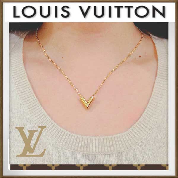 M61083 偽物 ルイヴィトン ネックレスエセンシャルV アクセサリー 人気  ペンダント 3色 シルバー/ゴールド