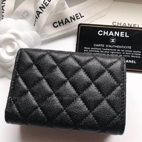 限定光沢黒 シャネル財布コピー キャビアxG金具 ナノウォレット BOY シャネル A84432