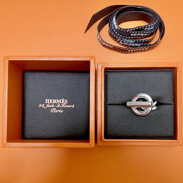 大人気!エルメス リング 指輪 マルジェラ チェーン GM シルバー 925/1000 20051308