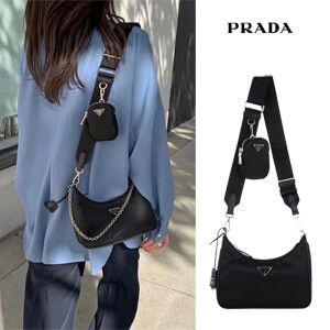 プラダ プラダ Re Edition 2005 ナイロン バッグ コピー ナイロン3WAYショルダーバッグ ブラック 20051901