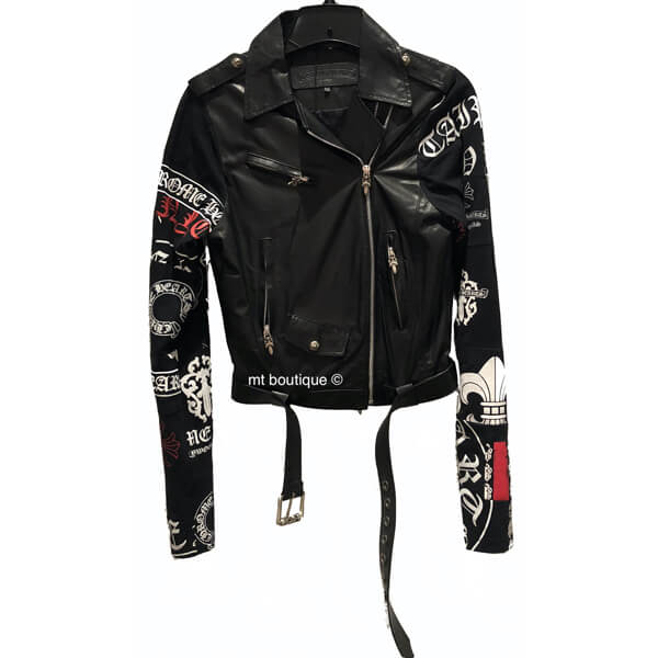 2020AW クロムハーツ レザージャケット 偽物　パッチワーク  20061808