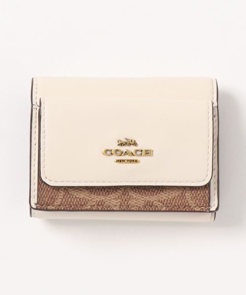 【コーチ財布コピー】ミニ トライフォールド ウォレット カラーブロック シグネチャー キャンバス 20081804