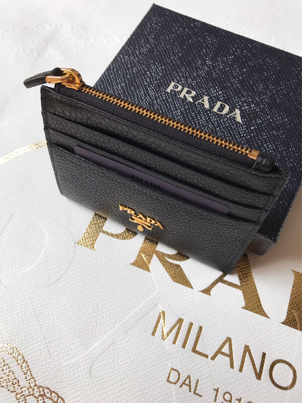 選べるお色≪プラダ≫偽物カードコインケースIMC026≪VITELLO GRAIN≫D1H0289