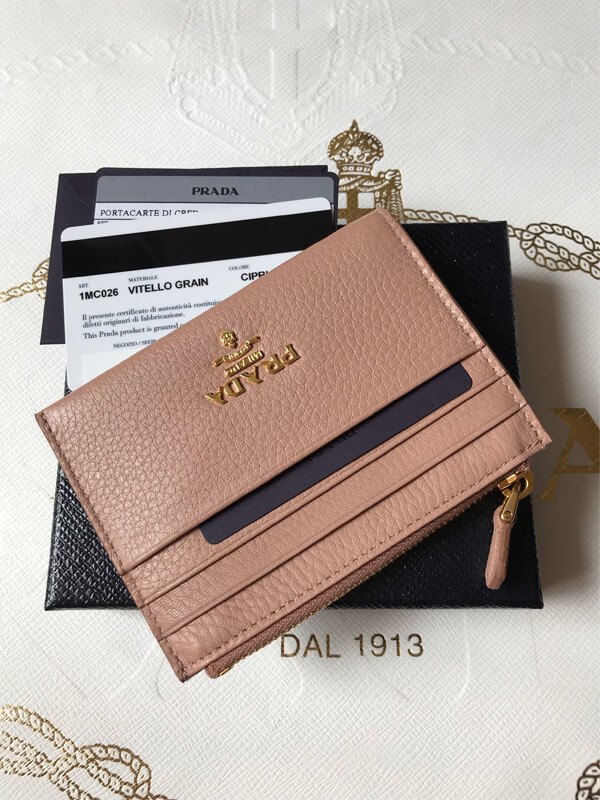 選べるお色≪プラダ≫偽物カードコインケースIMC026≪VITELLO GRAIN≫D1H0289