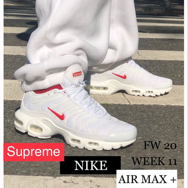 ナイキ Air Max Plus  シュプリーム 偽物 シュプリーム ナイキ エアマックス プラス Box Logo WHITE20D11C2