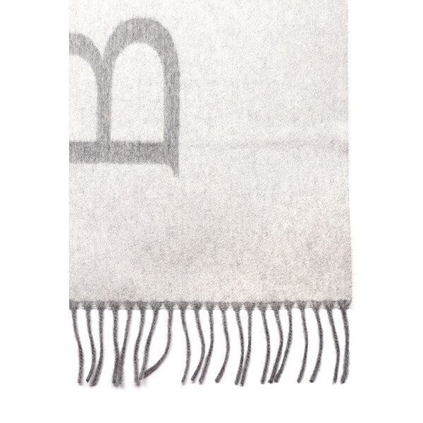 ブルガリ　ブルガリ 偽物ロゴマニアスカーフ　ライトグレーWJ25