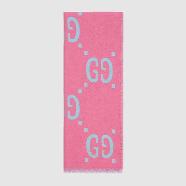 人気！【グッチ】スーパーコピーGGロゴ ウールシルク マフラー 国内即発WJ35