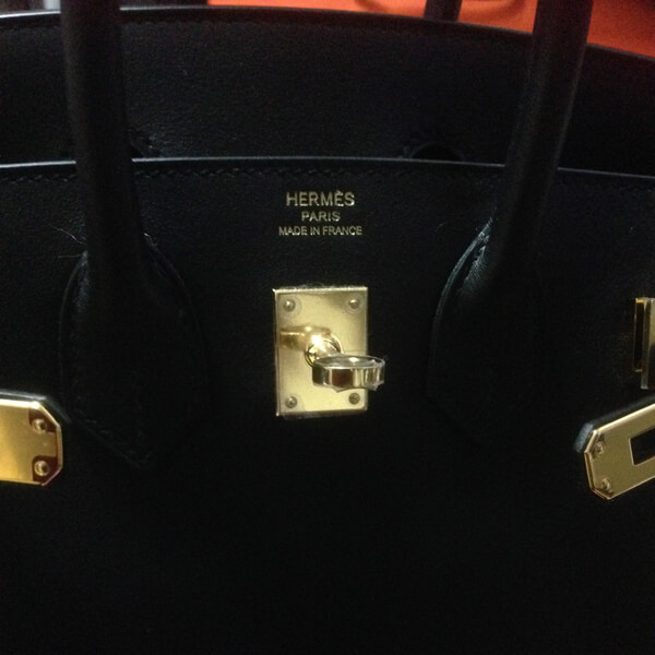 2021新作 大人気 エルメス バーキン25 偽物 黒 スイフト ゴールド金具 PK27