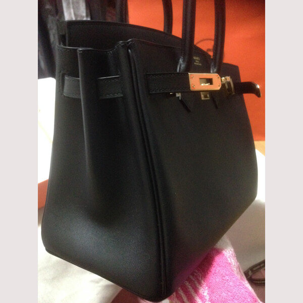 2021新作 大人気 エルメス バーキン25 偽物 黒 スイフト ゴールド金具 PK27