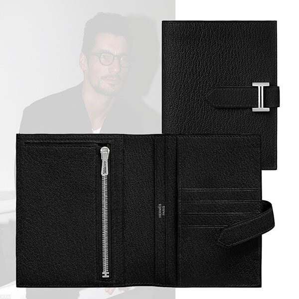 ◆エルメス◆スーパーコピーブラックカラーBearn compact wallet120020