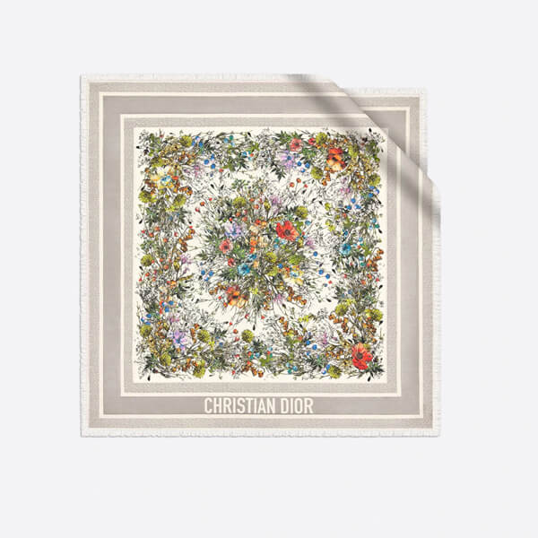 ディオール スーパーコピー MILLE FLEURS スクエアスカーフ シルクツイル 21030241