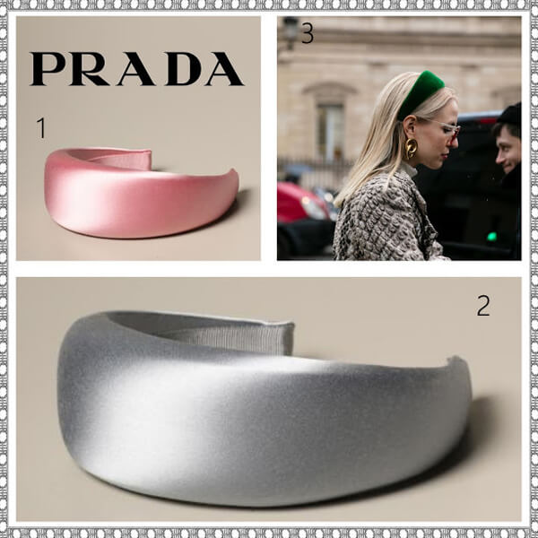 【プラダ】スーパーコピー サテン ヘッドバンド★カチューシャ 21032004