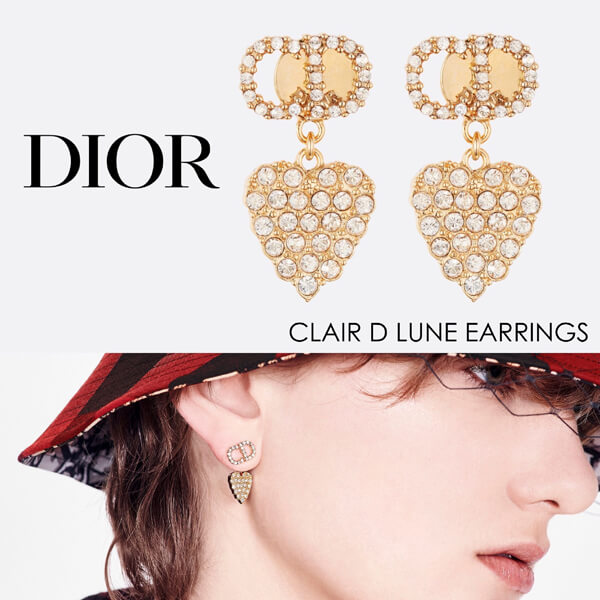 ディオール コピー クレール ディー リュヌ ピアス クリスタル ハートE1146CDLCY_D301