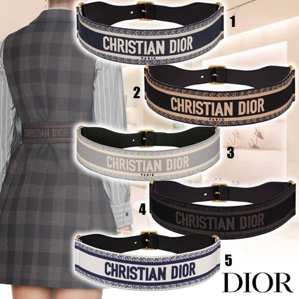 2021新作ディオール ロゴ ベルトコピー 65mm☆ディオール エンブロイダリー キャンバス B0001CBTE_M928