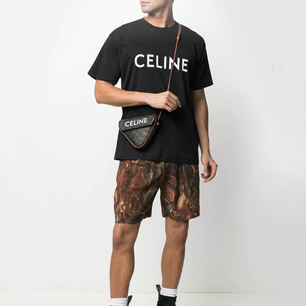 ★超人気 セリーヌ tシャツ 激安 偽物 クルーネック ロゴTシャツ  2色 2X308916G.38A