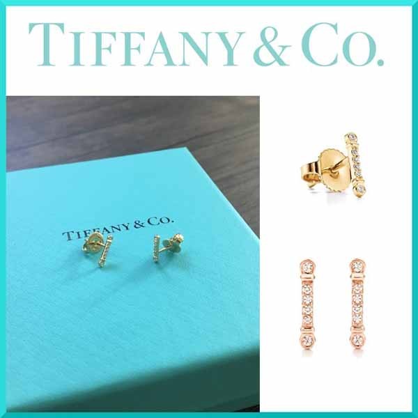 人気♪ ティファニー18K ダイヤモンドバー ピアス コピー 21070801