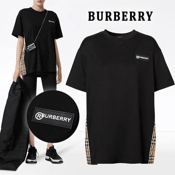 ☆バーバリー Tシャツ コピー☆コットン オーバーサイズ Tシャツ 8024545-CARRICKA1189