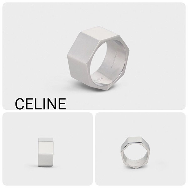 セリーヌ ヘリテージ へプタゴン 偽物 リング 指輪 46R386SIL.36SI