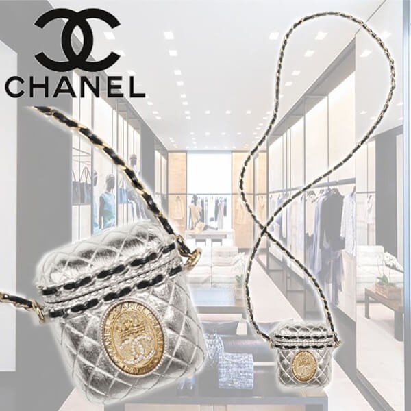 シャネル AirPods ケース 偽物 ネックレス ラムスキン AB6709 B06256 ND312