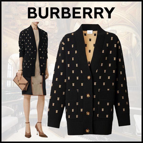 【バーバリー カーディガン 偽物】Palena オーバーサイズ ウール カーディガン 関税込 80210331