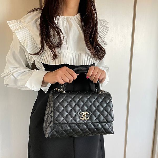 スーパーコピー 優良サイト シャネル 偽物 ココハンドル Mサイズ ハンドバッグ  A92991B05061