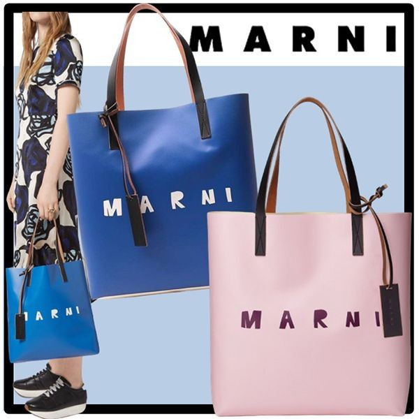 関税込 マルニ コーティングPVC ショッピングバッグコピー21091606