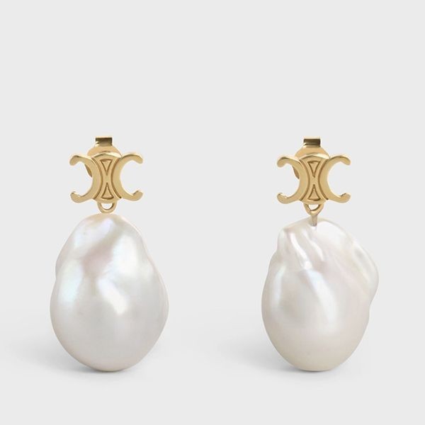 セリーヌ関税補償☆ バロックマイヨントリオンフピアス コピー GOLD210927