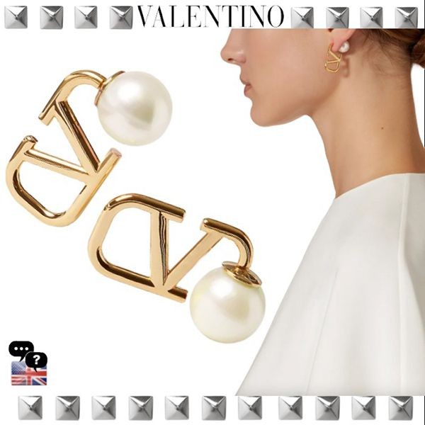【ヴァレンティノ】VLOGO シグネチャーピアスコピー VW0J0H22DHCCS4