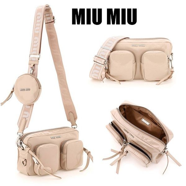 【ミュウミュウ】パテント ナプラク ショルダー バッグ コピー 5BH194VNOY2DNTF0236