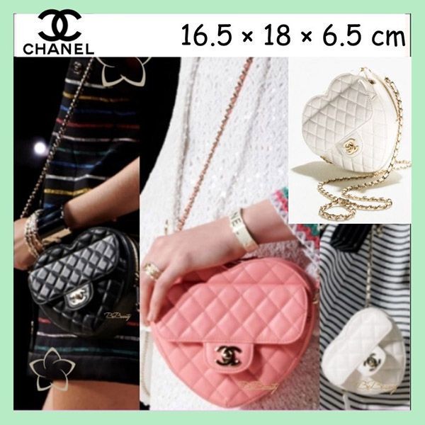 大人気★【シャネル】 22SS♡ハート ショルダーバッグ 偽物 ラージ AS3191 B07958 10601 