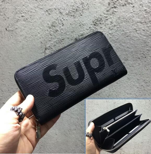 シュプリーム ヴィトン 財布 偽物 ファスナー開閉式 ジッピーウォレット 黒 M67723-1