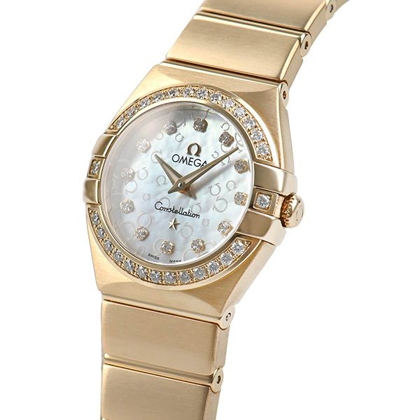 オメガ 偽物 コンステレーション ブラッシュクォーツ 123.55.24.60.55.016