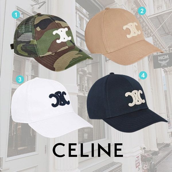 ブランド スーパーコピー おすすめ【セリーヌ】トリオンフ ベースボールキャップ 偽物 コットン2AUT4746P.07MR