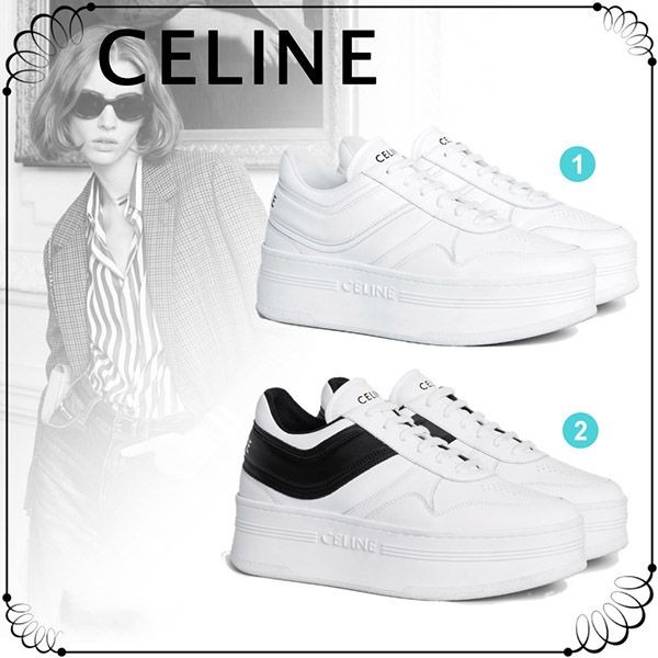 スーパーコピー 安全なサイト セリーヌ ブロックスニーカーダンク 偽物ウェッジアウトソール346163338C.01OP