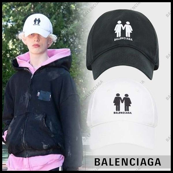 定番バレンシアガ PRIDE 22 ウォッシュアウト加工 ロゴキャップ 偽物 2色