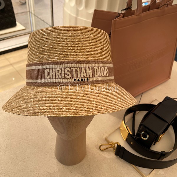 【残暑SALE！】ディオールesort ハット 偽物 ロゴ バケットハット 麦わら帽子 11DRT952G180_C410