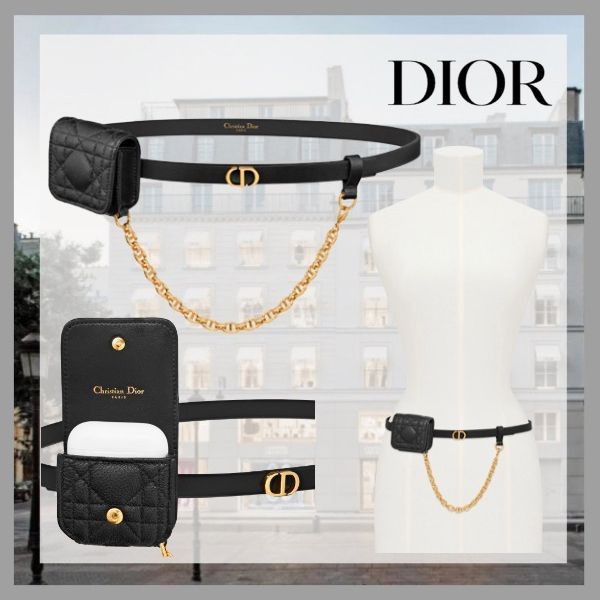 【送料関税込】★ディオール カロ カーフスキン製ポーチ付き ベルト 偽物B0306UBDH_M900