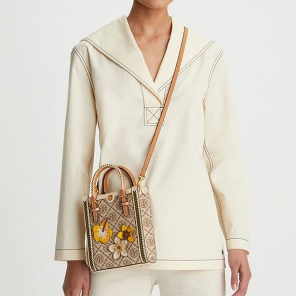 完売色あり!すぐ届くトリーバーチ コピー Tモノグラム ブレイド ミニトート 送料込 89602