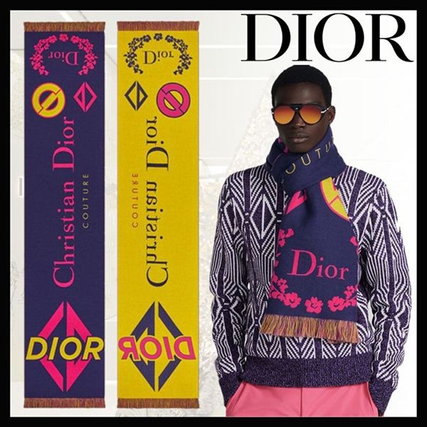 欲しい♡超限定♪ディオール スカーフ ウール スキー マフラー 偽物 31E0013A0796_C484