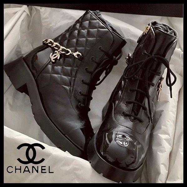 シャネル レースアップ シューズ 偽物 G39393 Y56125 K4839 女