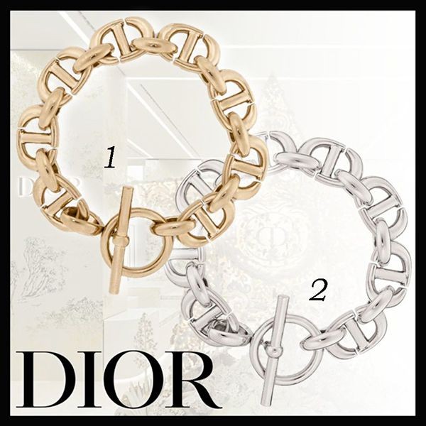 大人気!!新色!!ディオール 偽物 CD NAVY ブレスレット メタル チェーン 2色 B1748WOMMT_D300​