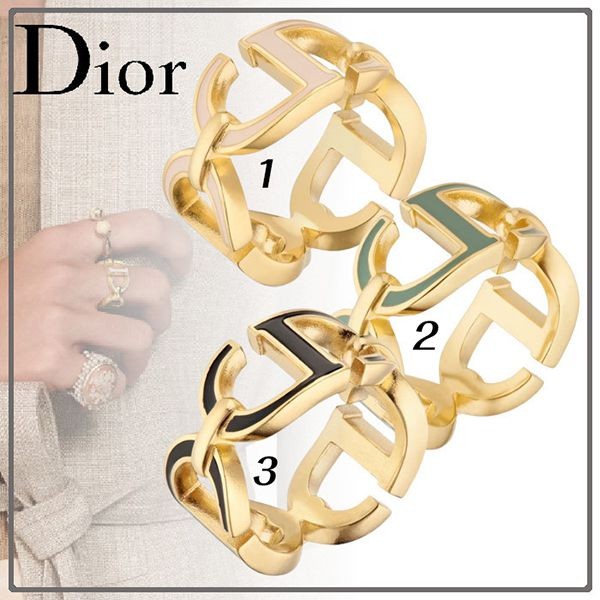 ディオール 30 Montaigne メタル ラッカー リンク リング 偽物 3色 R1375WOMLQ_D24P