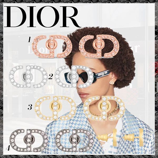 2023SSディオール プチCDスタッドピアス コピー 4色 E1742PTCCY_D102