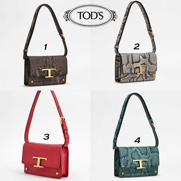 目玉商品！トッズ スーパーコピー パイソン T タイムレス ベルト バッグ マイクロ 4色 XBWTSIR0000RORR411