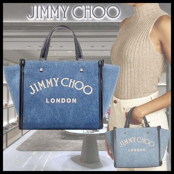 追跡付きで安心届けジミーチュウ コピー VARENNE ロゴ 2way デニム トートバッグ VARENNETOTEBAGSAKZ