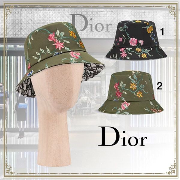 【ブティック】ディオール TEDDY-D リバーシブル ボブハット 偽物 2色 32PFL923I153_C684