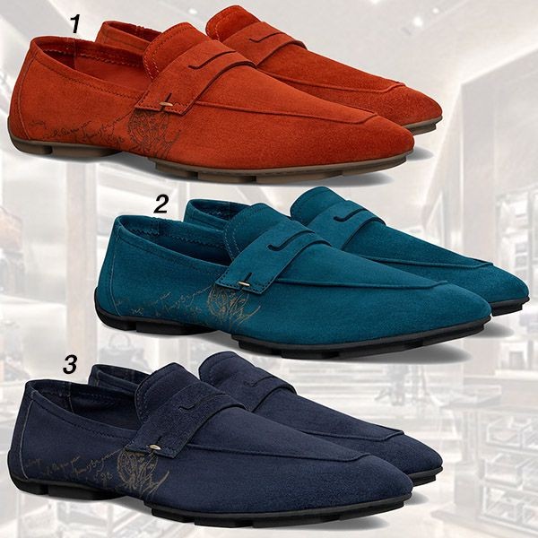 目を惹くカラーベルルッティ 偽物 ロレンツォ ドライブ スクリット ローファー 3色 S6066-S34